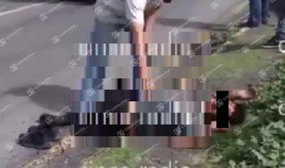 Ladrón intenta asaltar tráiler y lo atropellan