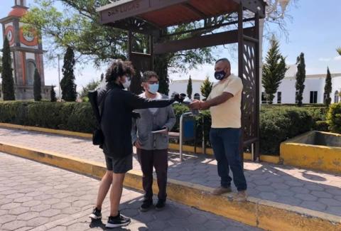 Gestionan en Tecopilco material para prevenir la propagación del Covid–19