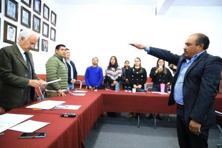 Rinden protesta dos presidentes de Comunidad de Chiautempan