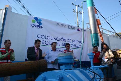 Con inversión histórica CAPAM coloca nuevos equipos de bombeo