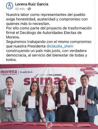 Lorena Ruiz García firma decálogo de Morena imagen 3