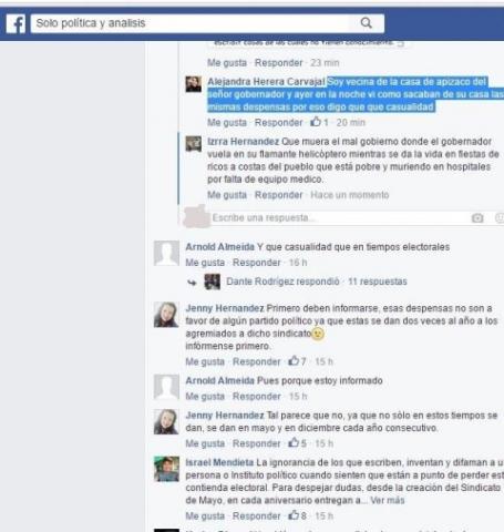 Vecinos delatan a gobernador “mapacheando”