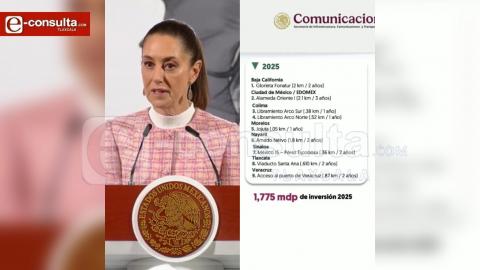 Sheinbaum anuncia construcción de viaducto en Chiautempan; mejorará la conectividad