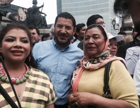 Acompaña Martha Palafox protesta de Morena en defensa del Voto
