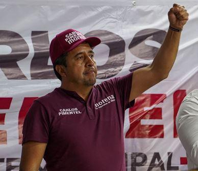 Jóvenes huamantlecos respaldan a Carlos Pimentel