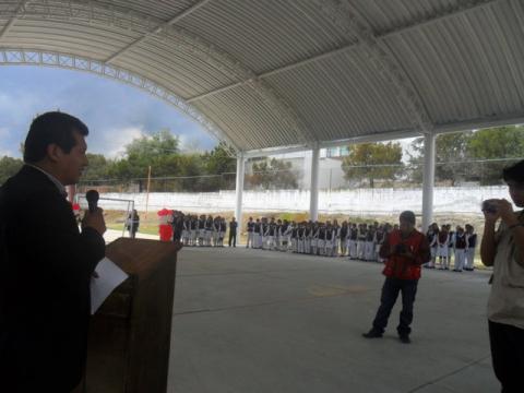 Inauguran Carlos Luna Vázquez y Edilberto Algredo Jaramillo dos techumbres en Amaxac imagen 2