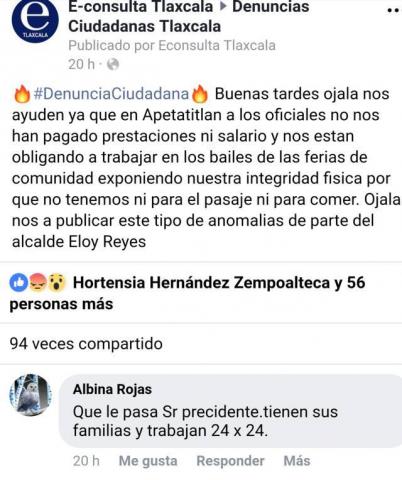 Policías de Apetatitlán denuncian que alcalde es mala paga imagen 2