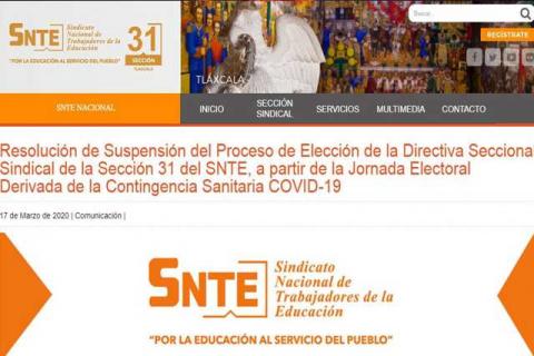 Por Coronavirus suspenden elecciones en el SNTE